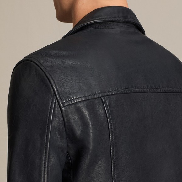 NWOT All Saints Leather Biker Jacket - Picture 4 of 6